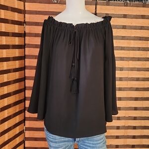 Michael MK off shoulder elastic neck top